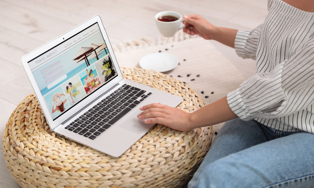 Woman being flexible when booking cheap flights for cheap flight day