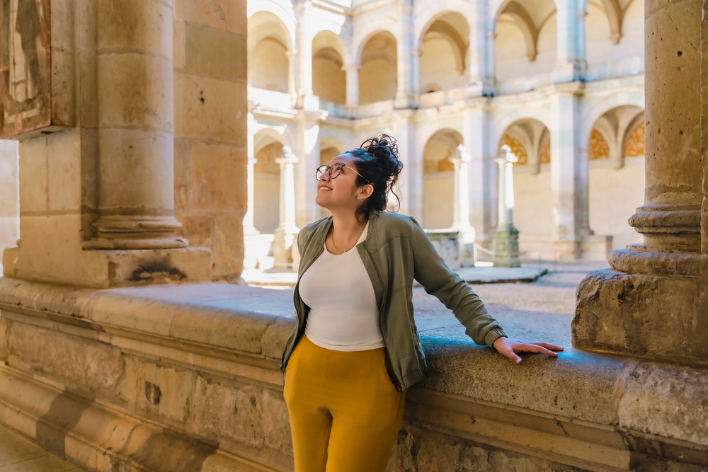 Woman visiting Santo Domingo