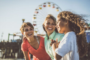 Family at Santa Monica Pier