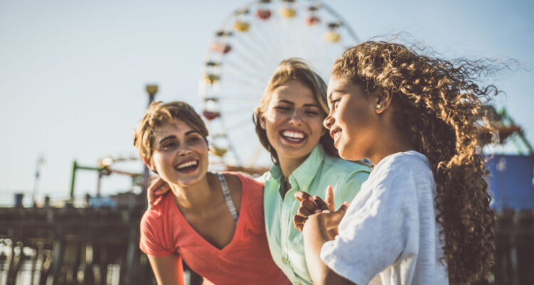 Family at Santa Monica Pier