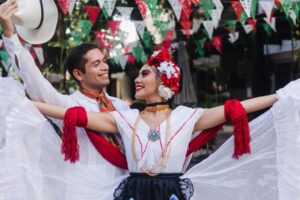 Couple celebrating cinco de mayo