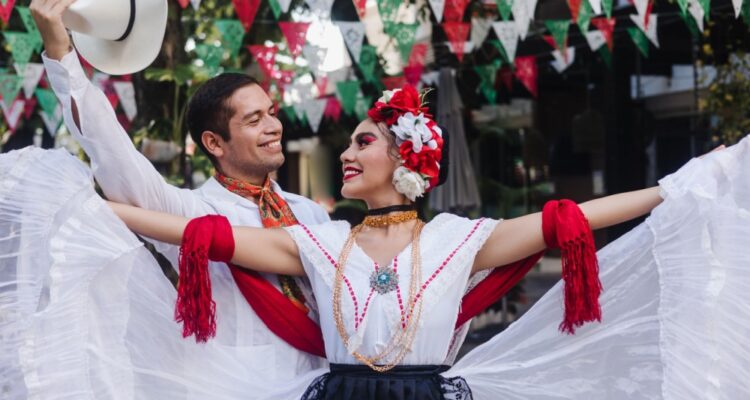 Couple celebrating cinco de mayo