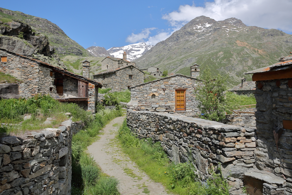 BONNEVAL-SUR-ARC, FRANCE: The hamlet L'Ecot in Vanoise National Park, Northern Alps