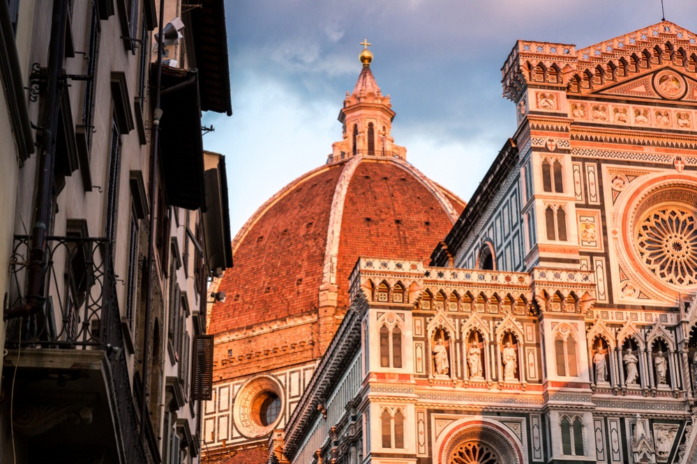 The wonderful architecture of the main Cathedral in Florence, Italy