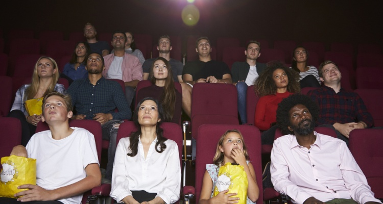 Audience In Cinema Watching Film