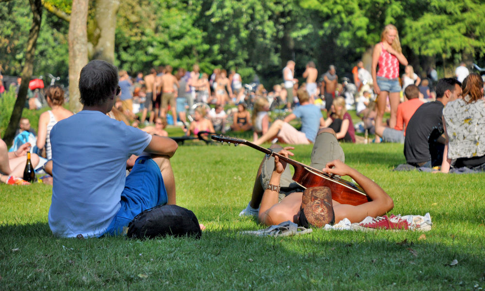 people relaxing in vondelpark