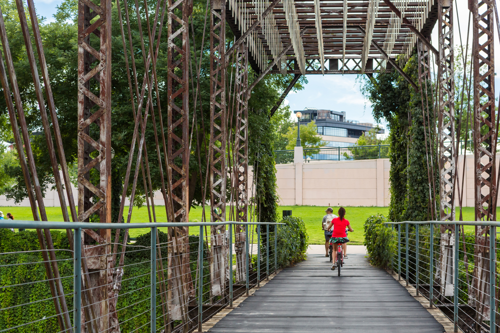 Cherry Creek trail on typical summer wekeend.