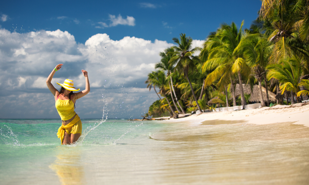 woman on beach