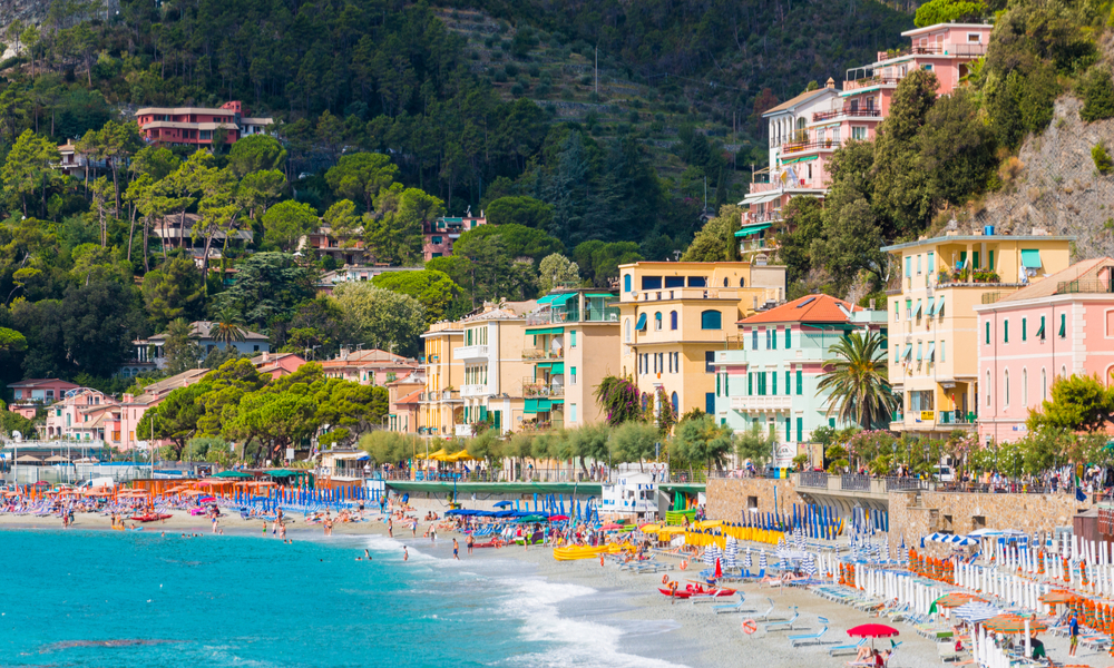 Monterosso al Mare, a coastal village and resort in Cinque Terre, Italy