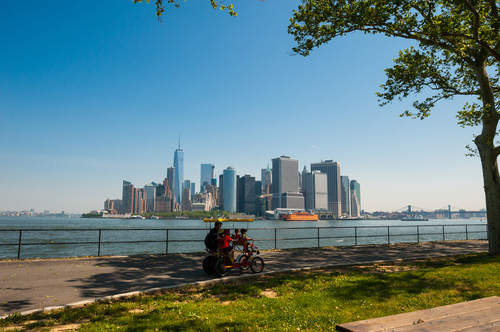 Ron Governors Island / Lower Manhattan and river / From Governors Island, we can see both Hudson river and East river.