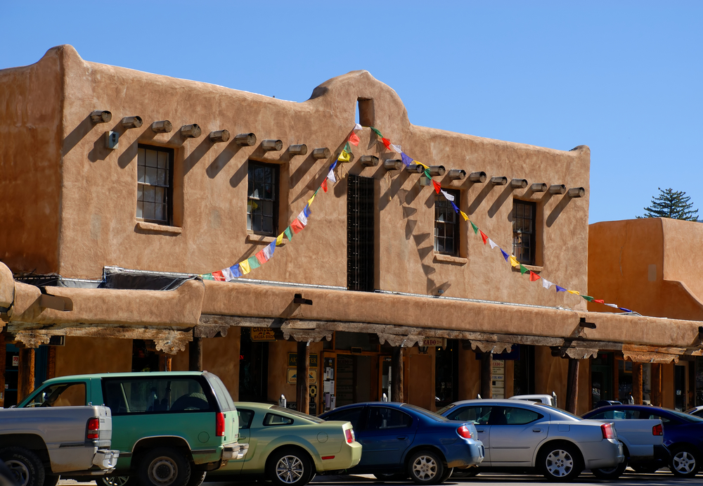 Bunch of little stores in old Taos, New Mexico