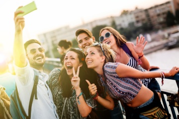 group taking a selfie