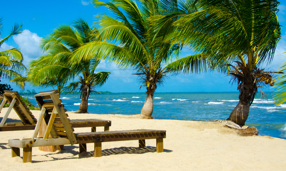 Chair on beautiful island