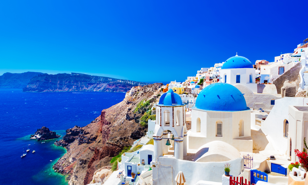 Oia town on Santorini island, Greece