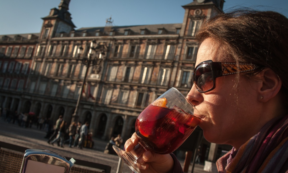 drinking sangria in spain