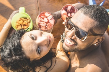 couple drinking sangria