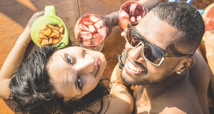 couple drinking sangria