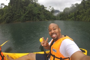 erick kayaking in khao sok