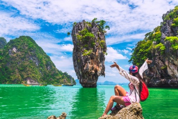 woman on a thai island