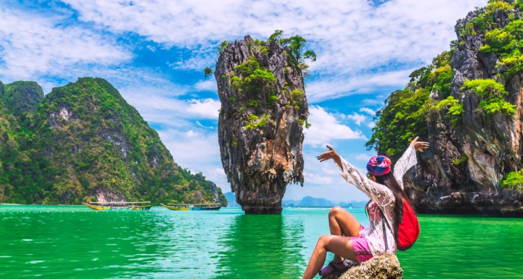 woman on a thai island