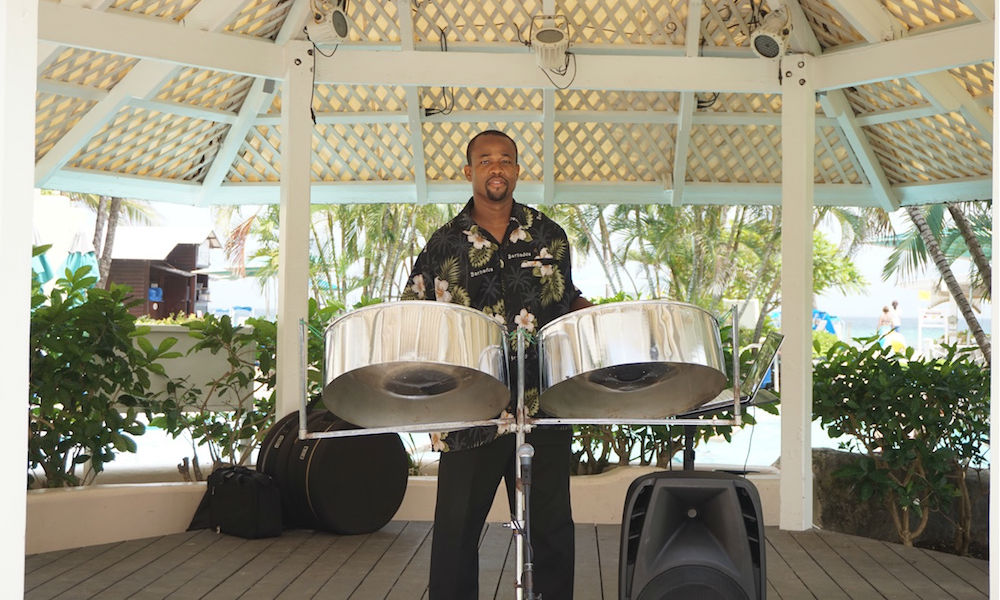 man playing the steel drums, barbados