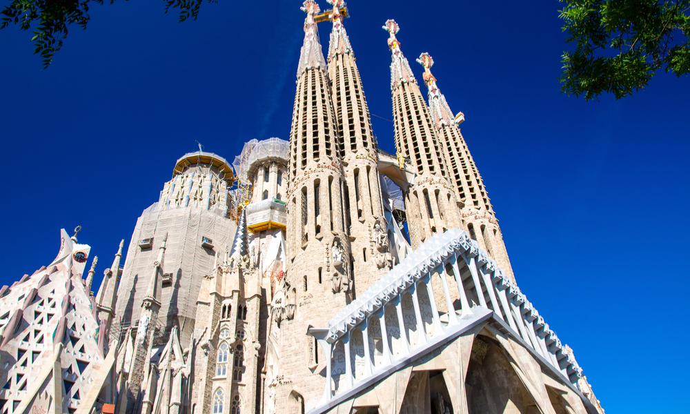 Cathedral of La Sagrada Familia designed by architect Antonio Gaudi, Catalonia, Spain