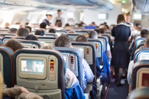 passengers sitting on a plane