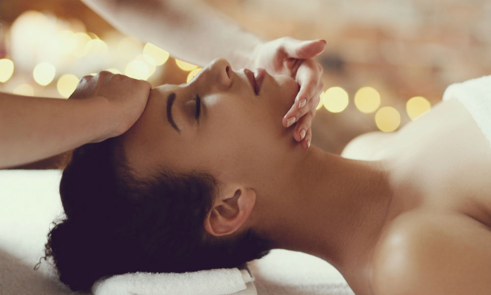 Woman in spa salon