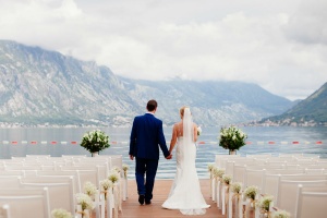 bride and groom at a destination wedding