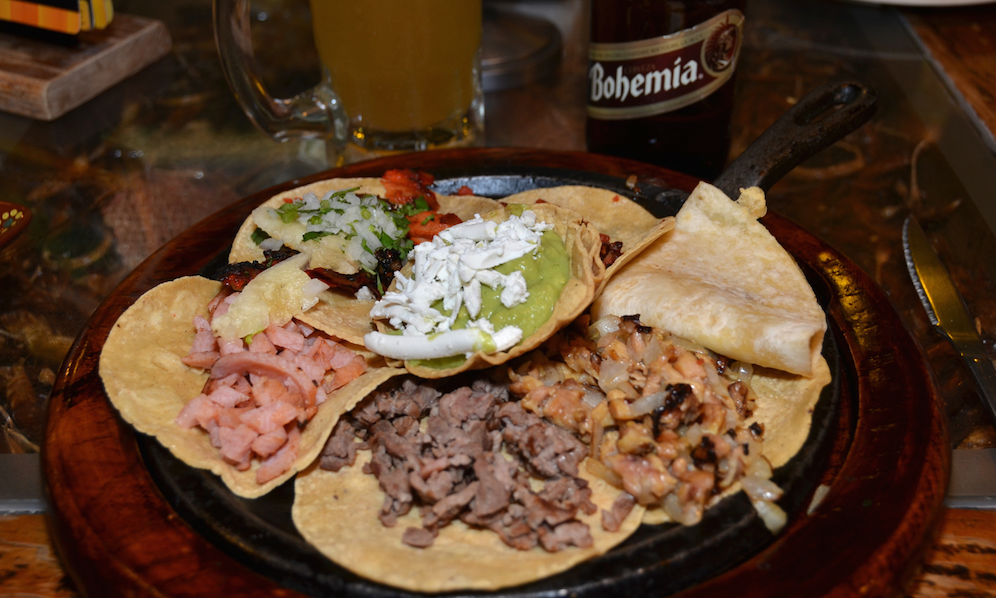 selection of tacos, mexico city