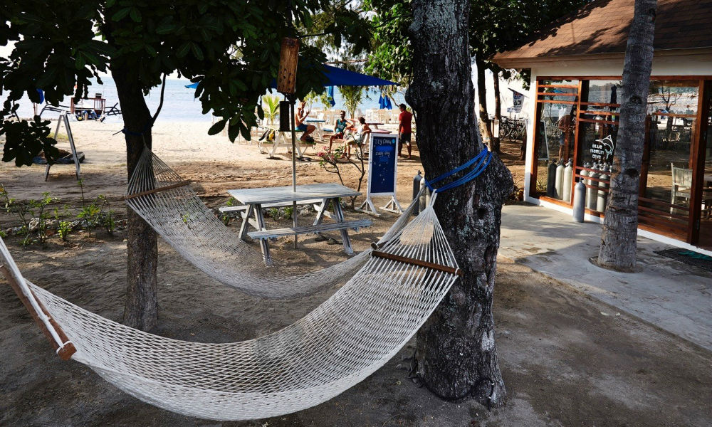 Hammocks at Blue Marlin Dive Gili Air