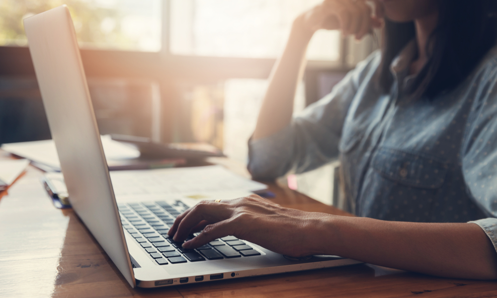 woman on laptop