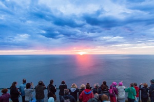 Midnight sun at north cape - Norway