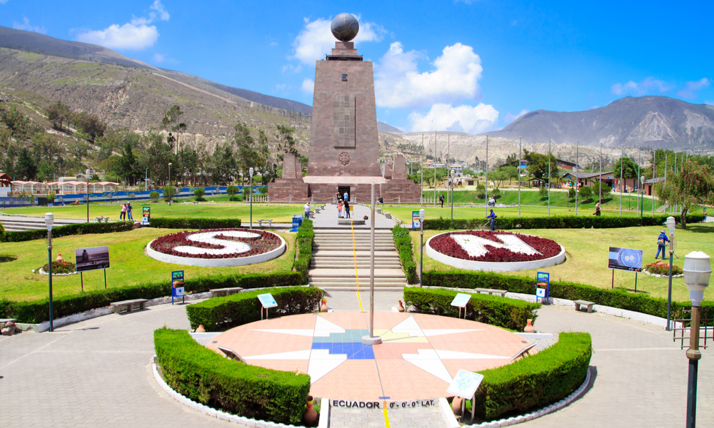 Mitad Del Mundo (Middle of the World) Monument near Quito, Ecuador.