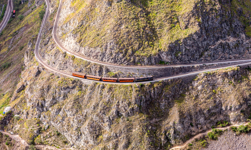 Devils Nose, Nariz Del Diablo, Ecuador, South America, Touristic Train Trip, Route Through The Andes Mountains