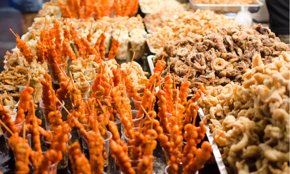 Mixed Philippine street foods 