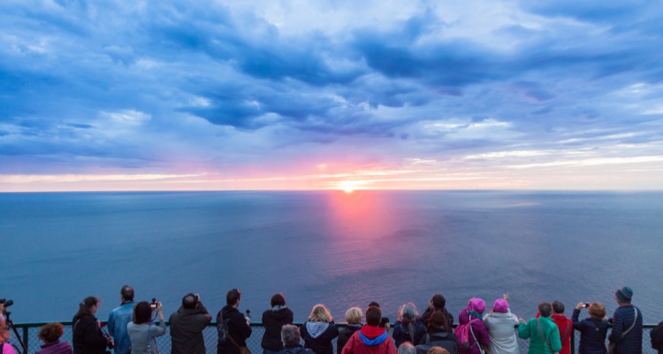 Midnight sun at north cape - Norway