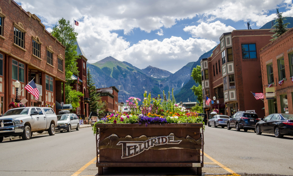 Downtown Telluride in the Spring 