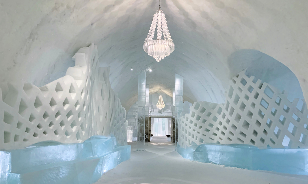 7 Winter Wedding Ideas That Will Help You Find the Perfect Spot to Say "I Do": A frozen paradise inside the Ice Hotel in Kiruna, Sweden