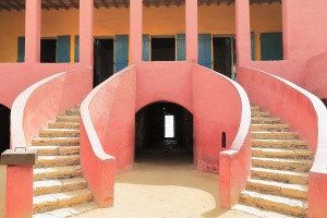 The House of Slaves-Maison des Esclaves with its Door of No Return is a memorial to the Atlantic slave trade built c.1776 and reconstructed and opened as a museum on 1962.