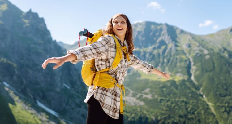 Woman hiking