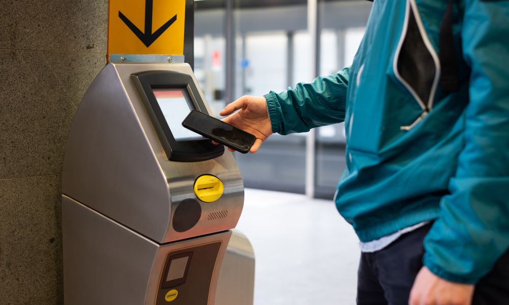 contactless check-in - printing boarding pass at the airport