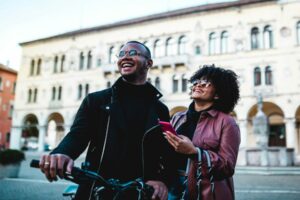 Couple Traveling to a Big City for the First Time