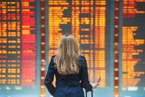 What to do when flight is canceled girl at airport