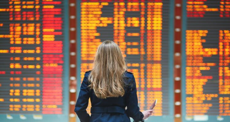 What to do when flight is canceled girl at airport