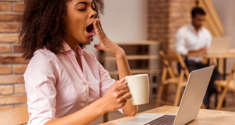 Yawning woman