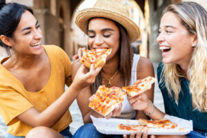 Friends on Pizza tour of Italy