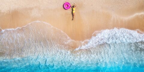 Woman basking in the sun