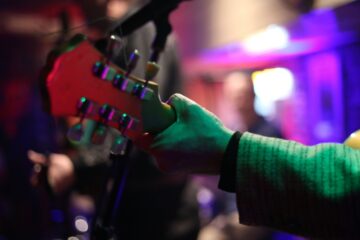 Musician with guitar