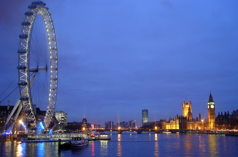 London Eye and Houses of Parliament